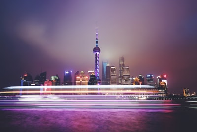 The Oriental pearl tower time-lapse photography
